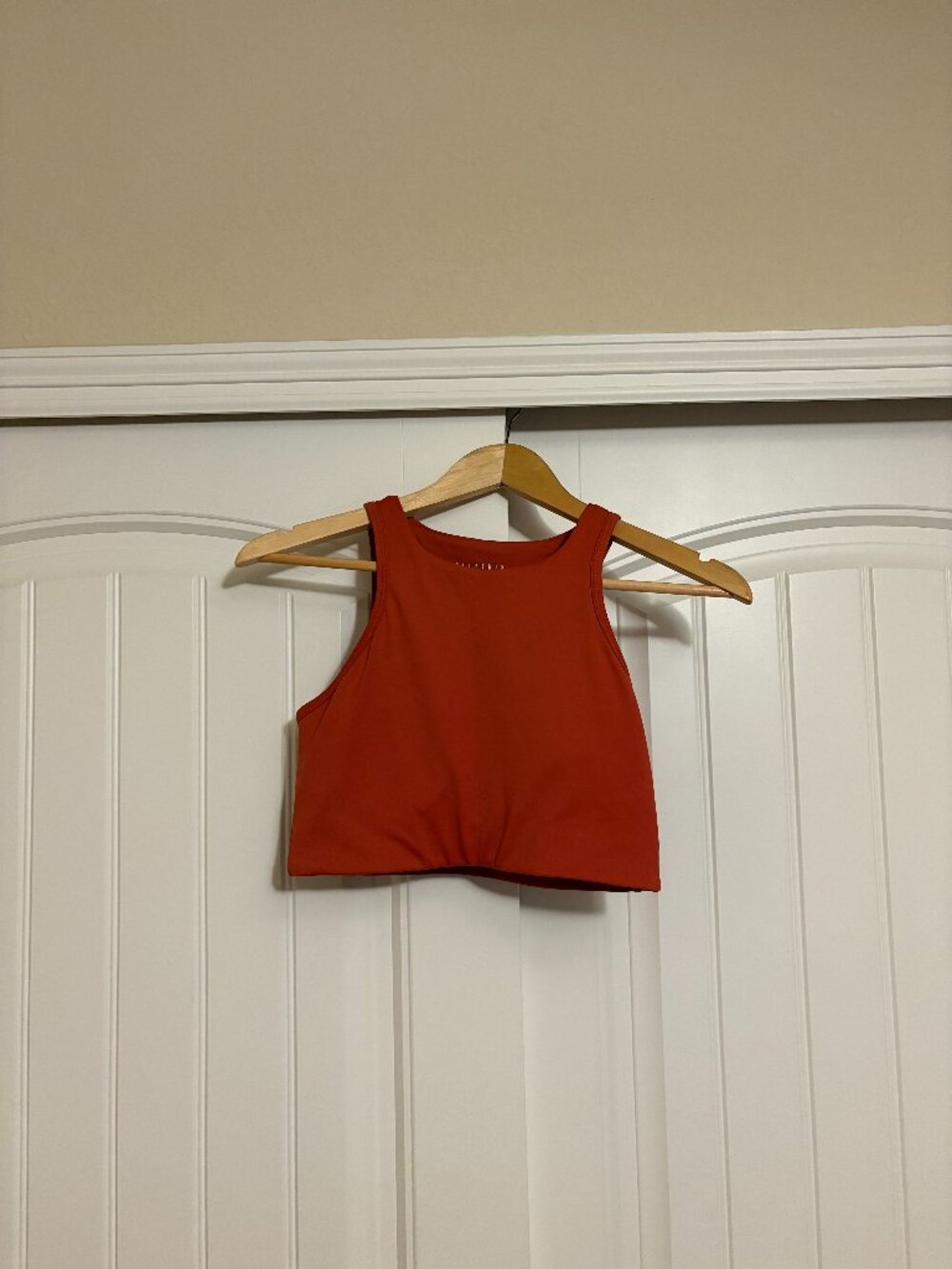 AllFenix Rust Orange Longline Sports Bra Medium Removable Pads Polyester Blend